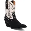 Dingo Rodeo Queen Genuine Calf Hair Western Boot In Black