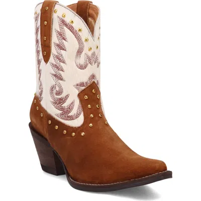Dingo Rodeo Queen Genuine Calf Hair Western Boot In Brown