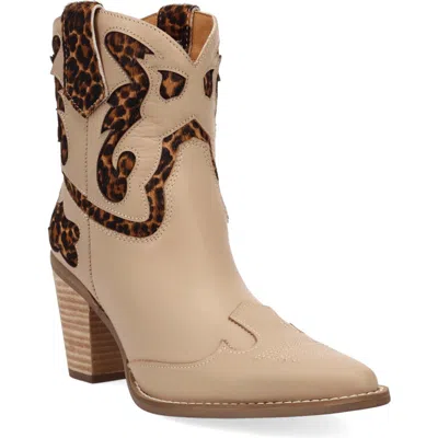 Dingo Run Wild Animal Print Western Boot In Sand Leopard