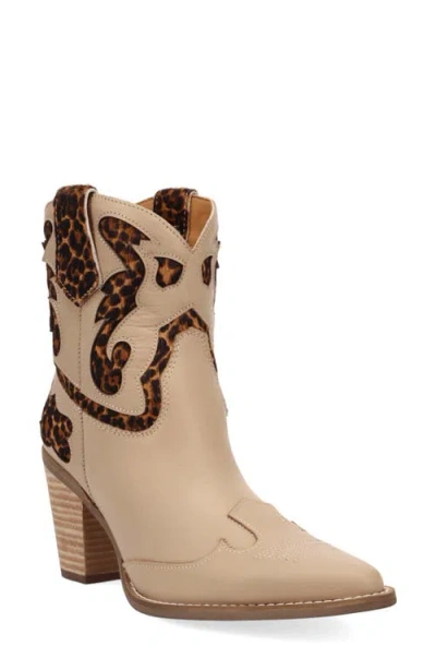 Dingo Run Wild Animal Print Western Boot In Sand Leopard
