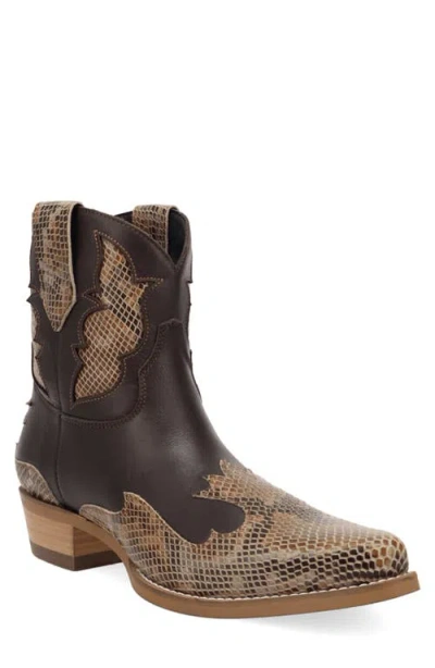 Dingo Serpico Leather Western Boot In Brown