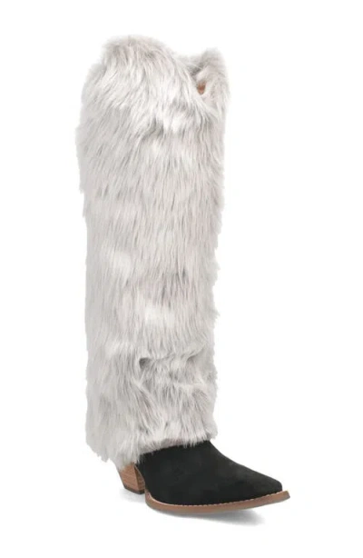 Dingo Snuggle Faux Fur Western Boot In Black