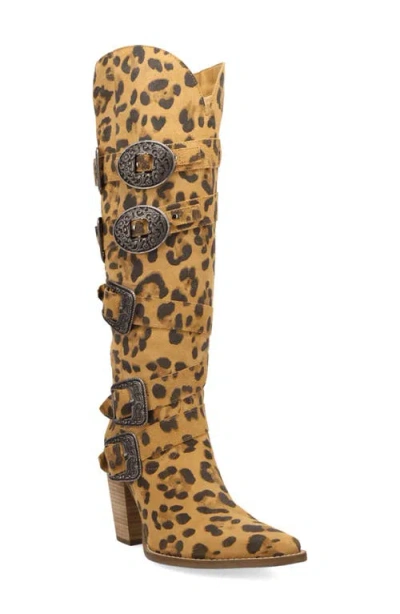 Dingo Spurwest Over The Knee Western Boot In Brown