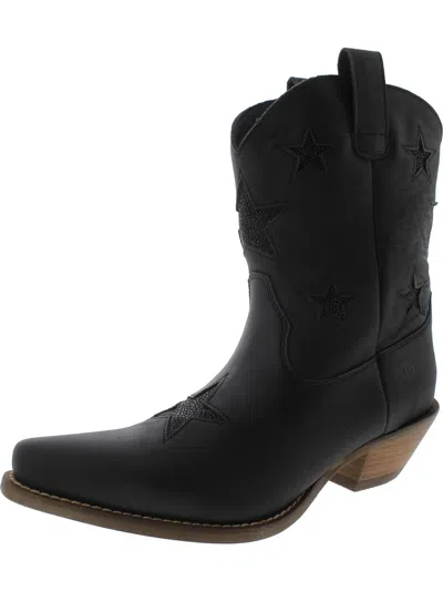Dingo Star Struck Womens Embellished Leather Cowboy, Western Boots In Black