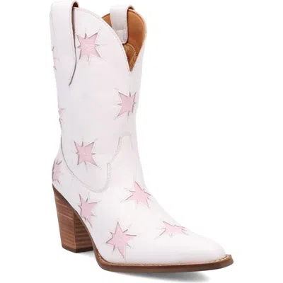 Dingo Starburst Western Boot In White