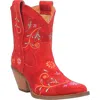 Dingo Sugar Bug Embroidered Western Boot In Red