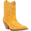Dingo Sugar Bug Embroidered Western Boot In Yellow