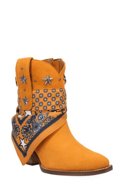 Dingo Sundance Leather Boot In Orange