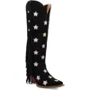 Dingo Super Star Knee High Western Boot In Black