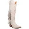 Dingo Super Star Knee High Western Boot In White