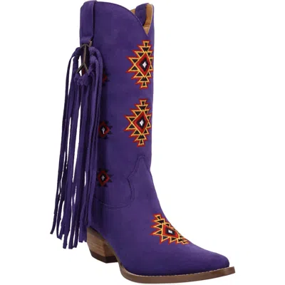 Dingo Sweet Dreams Leather Western Boot In Purple