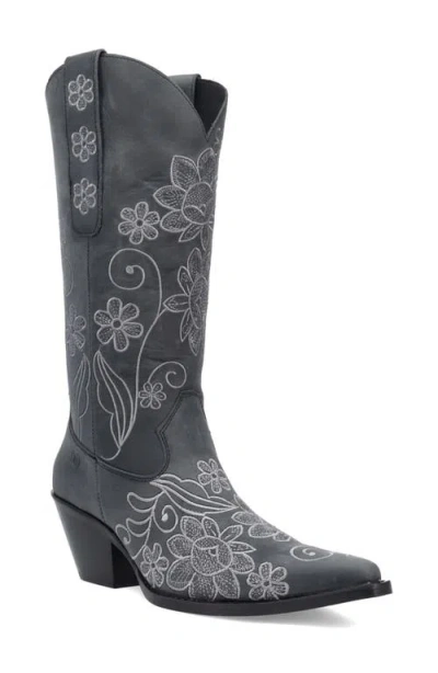 Dingo Swing Floral Embroidery Western Boot In Animal Print