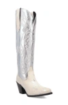 Dingo Take No Bull Knee High Western Boot In Silver