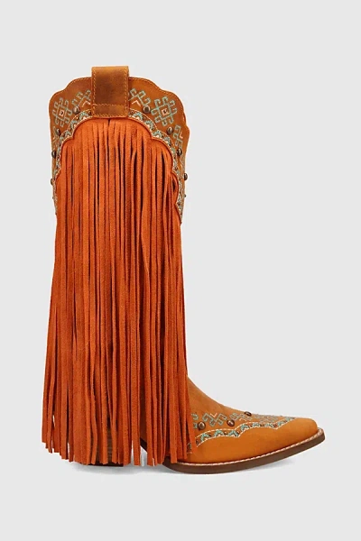 DINGO TEQUILA SUNRISE SUEDE BOOT IN RUST, WOMEN'S AT URBAN OUTFITTERS