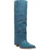 Dingo Texani Studded Knee High Boot In Blue