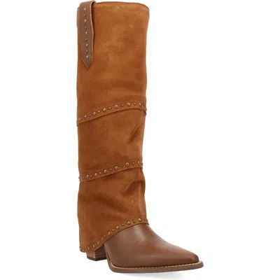 Dingo Texani Studded Knee High Boot In Brown