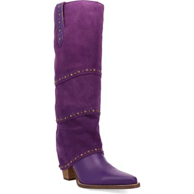 Dingo Texani Studded Knee High Boot In Purple