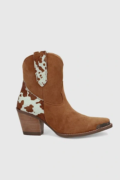 Dingo Texas Charm Suede Leather Bootie In Camel, Women's At Urban Outfitters In Brown