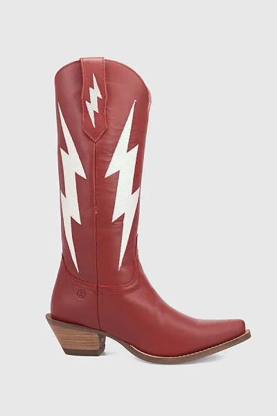 Dingo Thunderbolt Leather Cowboy Boot In Red, Women's At Urban Outfitters