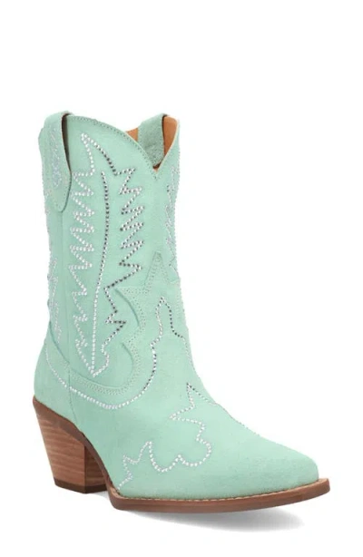 Dingo Tiny Pony Rhinestone Western Boot In Green