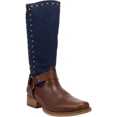 Dingo True Denim Harness Boot In Animal Print