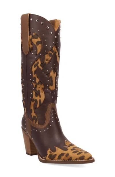 Dingo Untamed Genuine Calf Hair Western Boot In Leopard