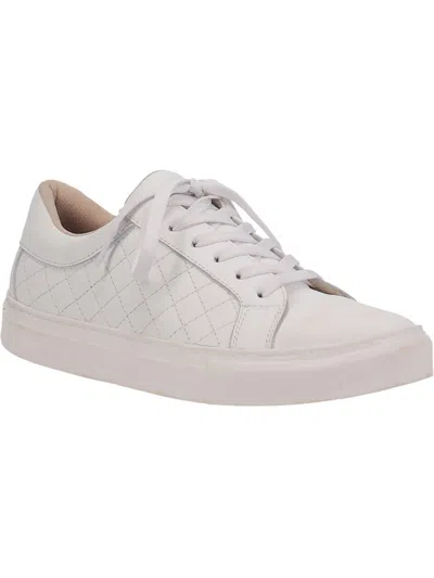 Dingo Valley Womens Leather Lifestyle Casual And Fashion Sneakers In White