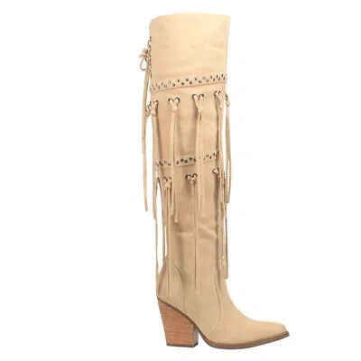 Pre-owned Dingo Witchy Woman Pointed Toe Pull On Womens Beige Casual Boots Di268-snd