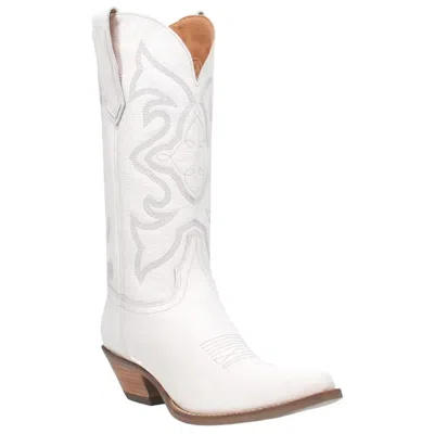 DINGO WOMEN'S DINGO OUT WEST DI920-100 WHITE LEATHER SNIP TOE WESTERN BOOTS HAWK1958