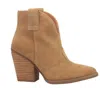 DINGO WOMEN'S FLANNIE LEATHER BOOTIE IN NATURAL