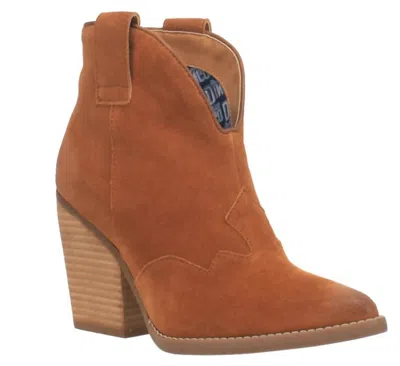 Dingo Women's Flannie Leather Bootie In Whiskey In Brown