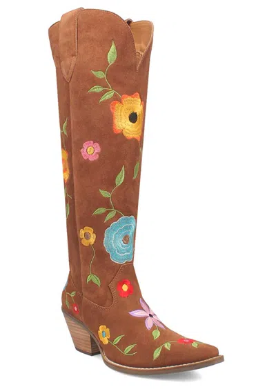 Pre-owned Dingo Women's Flower Power Brown