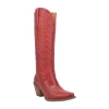 Dingo Knee High Western Boot In Red