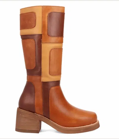 Dingo Women's Patches Fashion Boots In Tan In Multi