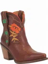 DINGO WOMEN'S PLAY PRETTY LEATHER BOOTIES IN TAN