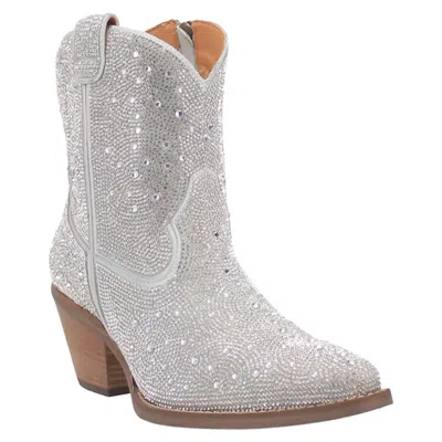 Dingo Women's Rhinestone Cowgirl Short Boot In Silver