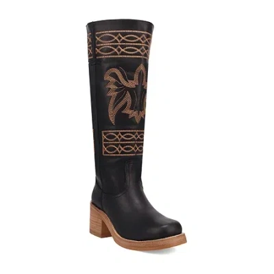 Dingo Womens Avalon Stacked Heel Cowboy Boots In Multi