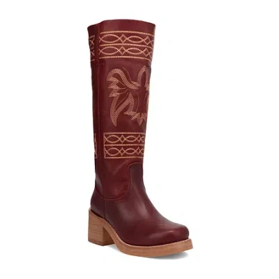 Dingo Womens Avalon Stacked Heel Cowboy Boots In Multi