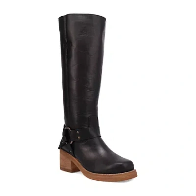 Dingo Womens Casbah Block Heel Cowboy Boots In Black