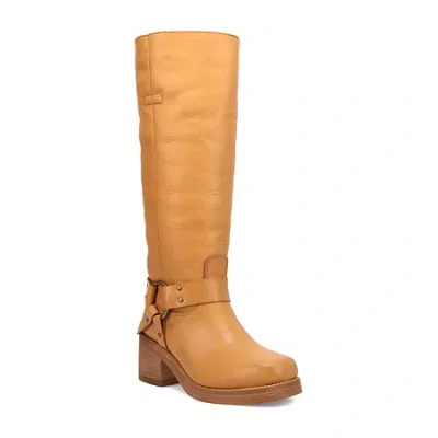 Dingo Womens Casbah Block Heel Cowboy Boots In White