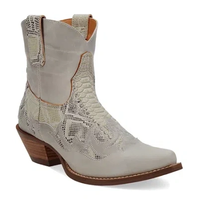 Dingo Womens Cobra Kiss Leather Bootie Block Heel Cowboy Boots In Multi