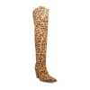 Dingo Womens Diva Stacked Heel Cowboy Boots In Animal Print