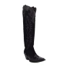 Dingo Womens Drama Queen Block Heel Cowboy Boots In Black