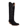 Dingo Womens Movin' On Leather Stacked Heel Cowboy Boots In Black