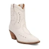 Dingo Womens Precious Leatherie Stacked Heel Cowboy Boots In Neutral