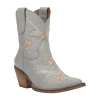 Dingo Womens Primrose Stacked Heel Cowboy Boots In Gray