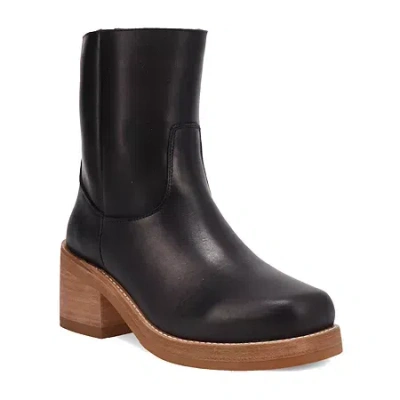 Dingo Womens Roxy Stacked Heel Cowboy Boots In Black