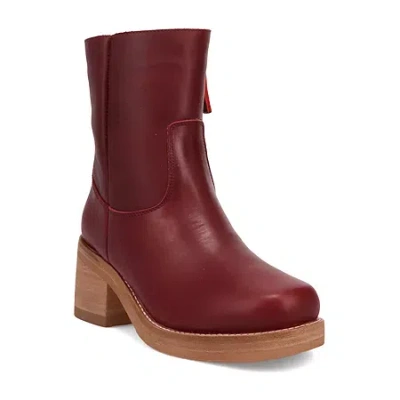 Dingo Womens Roxy Stacked Heel Cowboy Boots In Brown