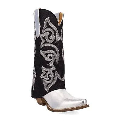 Dingo Womens Southern Sass Block Heel Cowboy Boots In Black