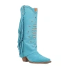 Dingo Womens Spirit Trail Stacked Heel Cowboy Boots In Blue
